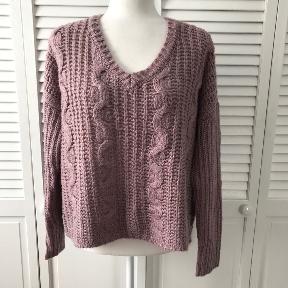 Rue21 Purple V-Neck Acrylic Sweater